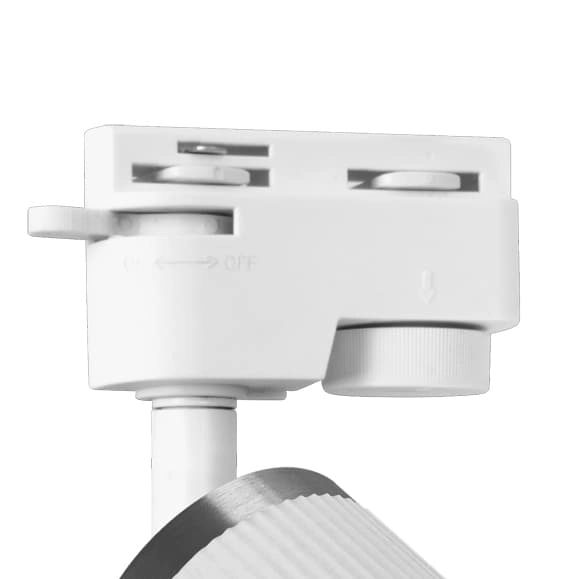 Spot do szynoprzewodu 1-faz regulowany Frida 4194 Ideus tuba metalowa biała