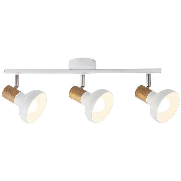 Plafon LAMPA sufitowa HOLLY 5945 Rabalux metalowa OPRAWA skandynawskie reflektorki regulowane drewno buk białe