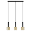 Potrójna lampa wisząca Amo LP-0702/3L GD metalowa czarna złota