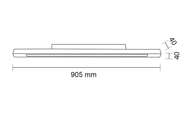 Natynkowa LAMPA sufitowa OTARU 8639 Shilo łazienkowa OPRAWA plafoniera listwa LED 28,8W 4000K IP44 belka czarna