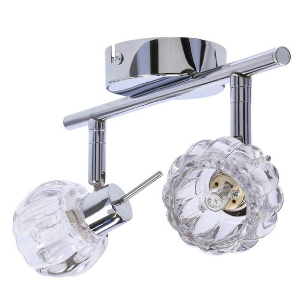 Regulowana lampa sufitowa Bombola 92-70296 kryształ chrom przezroczysta