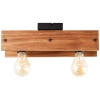 Sufitowa lampa drewniana Calandra 99449/76 czarna brązowa