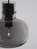 Wisząca lampa industrialna Padre kulista czarna przydymiona