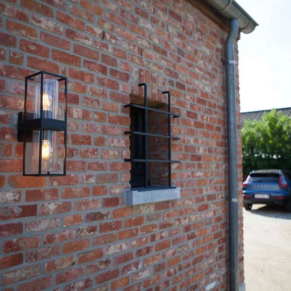 Elewacyjna LAMPA ogrodowa FLAIR 5288804012 Lutec zewnętrzna OPRAWA ścienna outdoor IP44 czarna przezroczysta