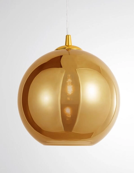 LAMPA wisząca CASTRO LE41958 Luces Exclusivas skandynawska OPRAWA szklany ZWIS kula ball złota