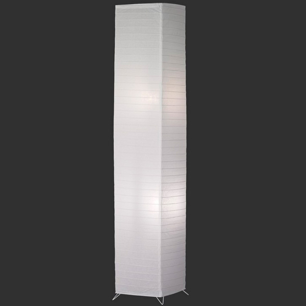 Stojąca lampa Bamboo R40122001 papierowa tuba biała podłogowa