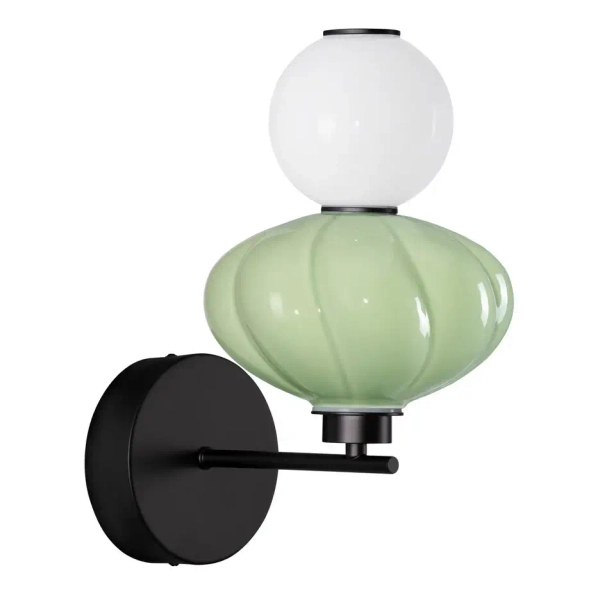 Szklana lampa ścienna do salonu CASURNO LE45226 LED 8W 3000K zielona