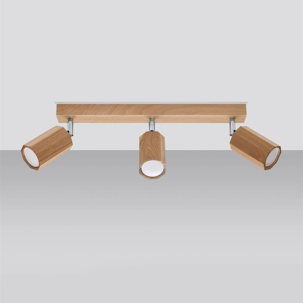 Ruchoma lampa salonowa SL.1030 drewniane reflektorki