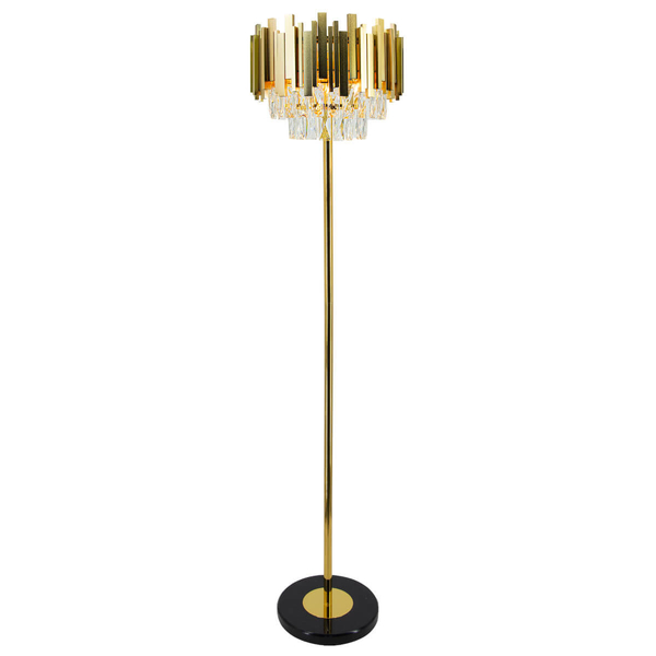 Podłogowa lampa glamour Valetta 6268/4F TR do holu okrąg złota