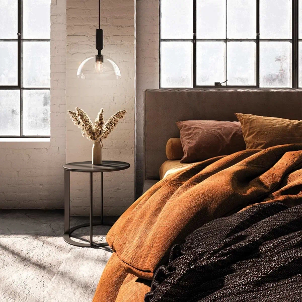 Loftowa lampa wisząca Jude ALM-JUDE-P-MB-CL szklana czarna