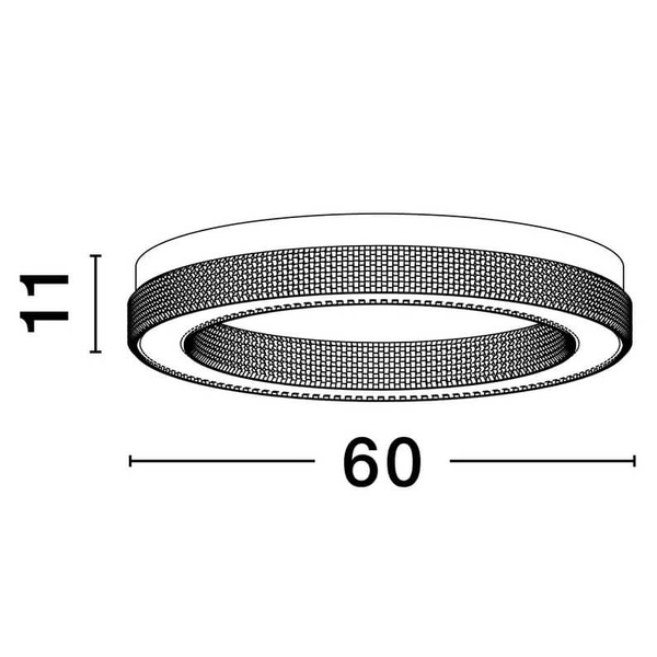 Sufitowy plafon do jadalni YOTAU LE44728 LED 70W 3000K złoty