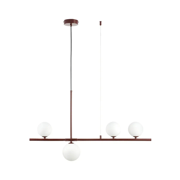 Wisząca lampa do sypialni MODERNO DN1506 burgundowa 4xG9 balls