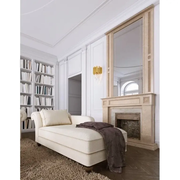 Ścienna lampa szklana Campana LE42287 kinkiet z kryształkami złoty outlet