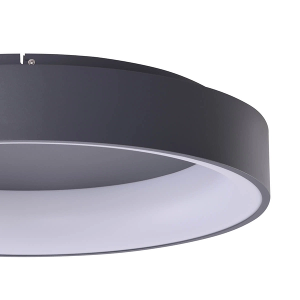 Szara lampa przysufitowa Solvent LED 92W zdalnie sterowana