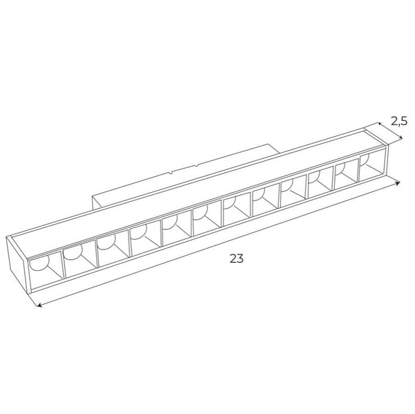 Kuchenna lampa liniowa magnetyczna Magnetic M0026N Maxlight LED 12W 3000K biała