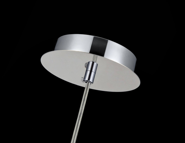 Wisząca LAMPA glamour FERMI P140-PL-170-1-N Maytoni szklana OPRAWA okrągły ZWIS kula kryształki chrom przezroczyste