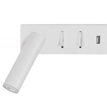 Ścienna lampa nad łóżko ZARATE LE42221 LED 8W 3000K USB tubka biała