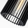 Wisząca lampa tuba QN-LINARA-P-BK metalowa czarna mosiądz