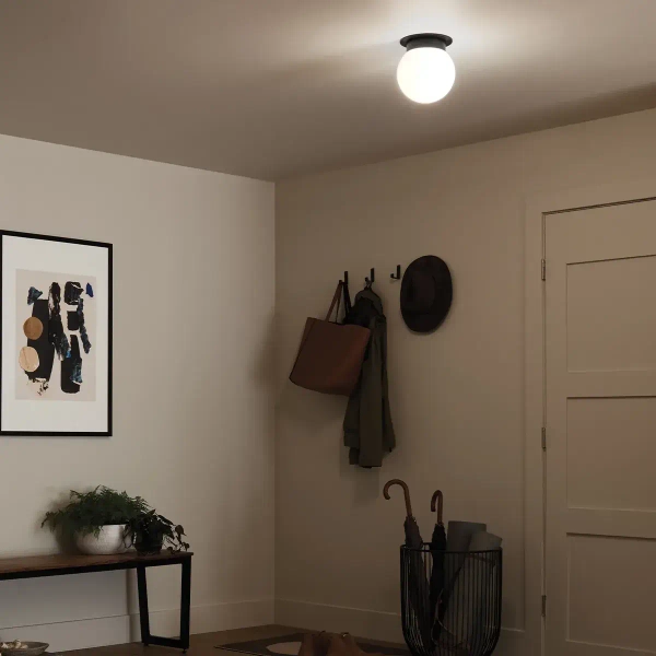 Minimalistyczna sufitowa lampa Albers KL-ALBERS-F-G-BK kula czarna