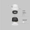 Sufitowa wpuszczana lampka Wise DL057-10W3K-W LED 10W 3000K biała