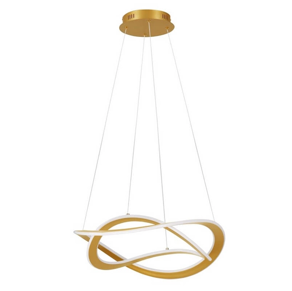 Zwisająca lampa nad wyspę JAUJA LE44328 LED 87W 3000K fala złota