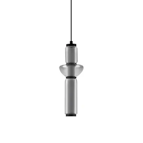 Szklana lampa wisząca GLORICA LE45190 LED 13W 3000K szary