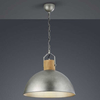 Wisząca LAMPA loftowa DELHI 303400167 Trio metalowa OPRAWA kopuła ZWIS industrialny nikiel brązowy