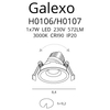 Lampa do zabudowy GALEXO H0107 Maxlight LED 7W 3000K wpust czarna