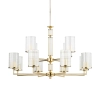 Salonowy żyrandol szklany Artu Ryfel ART-ZW-12 (Z) R złoty połysk