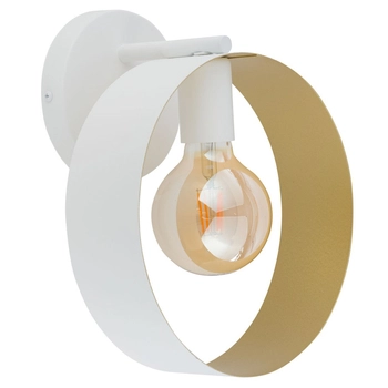 Metalowy kinkiet HOOP 32307 Sigma salonowy pierścień ścienny biały