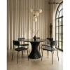 Stół TANGO MM001501100411 czarny drewniany dekor marmuru 120cm