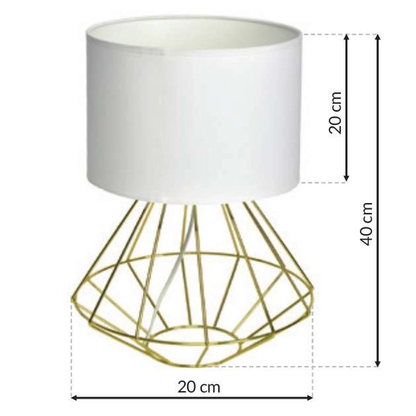 Biurkowa LAMPA stojąca LUPO MLP6268 Milagro druciana LAMPKA stołowa klatka metalowa złota