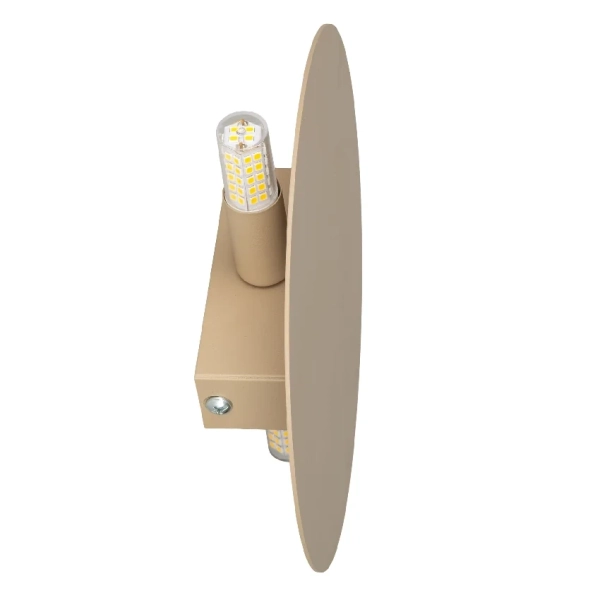 Kinkiet ścienny okrągły LUNA SABIA 10623 do salonu bezowy