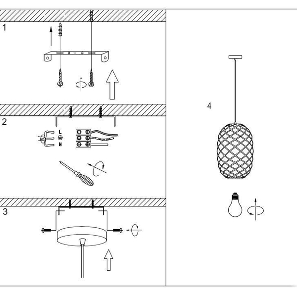 Loftowa LAMPA wisząca WOLFRAM  21417/32/02 Lucide metalowa OPRAWA klatka zwis mosiądz