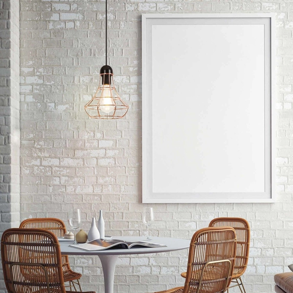 LAMPA wisząca RAMSEY 4650 Rabalux loftowa OPRAWA metalowa klatka zwis na kablu miedź