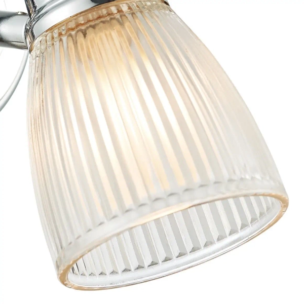Lampa ścienna z włącznikiem Cedric CED0738 ryflowana IP44 chrom