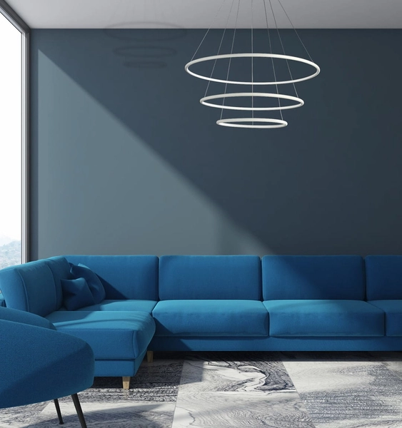LAMPA wisząca ORION ML503 Milagro futurystyczna OPRAWA zwis LED 99W 3000K okręgi pierścienie rings białe
