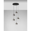 Szklana lampa wisząca LURVELA LE45130 LED 20W 3000K szara czarna