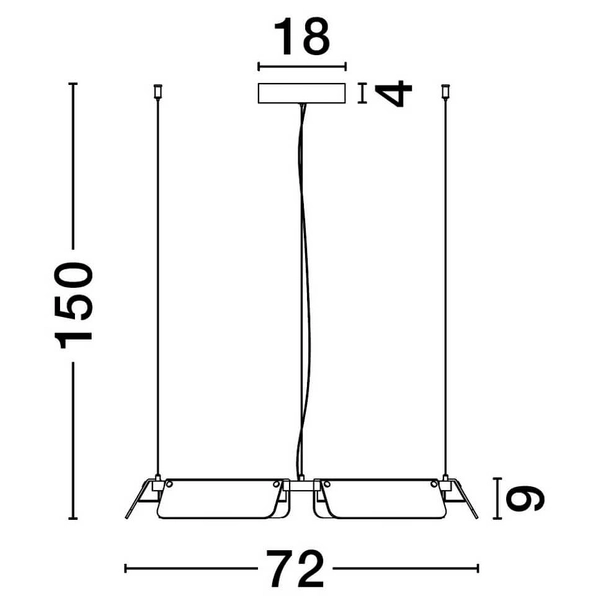 Lampa zwisająca ROCA LE44229 LED 39W 3000K ring czarna złota
