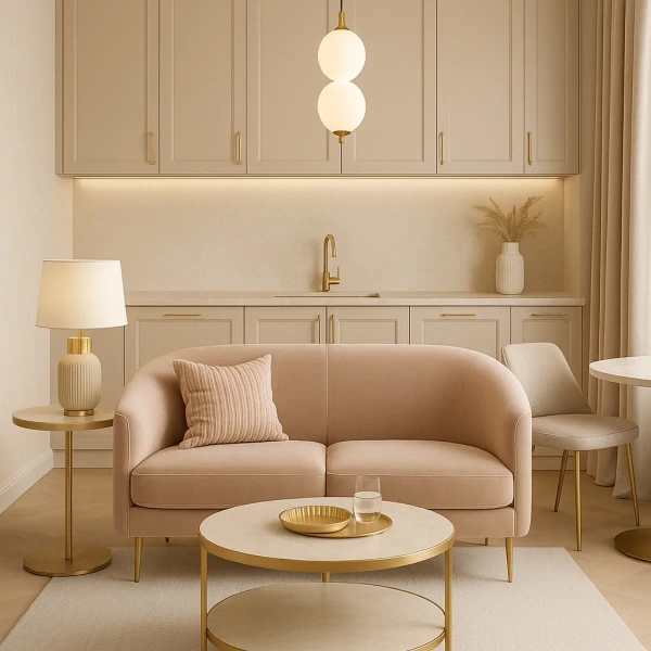 Wisząca lampa do sypialni Pontti LWKM2 LED 6W 3000K kule złoty