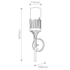 Podłużna lampa na ścianę Sawgrass QN-SAWGRASS-1WB-DG-O IP44 złoty
