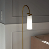 Lampa biurowa podłogowa Bow F01145BK Cosmolight czarna biała