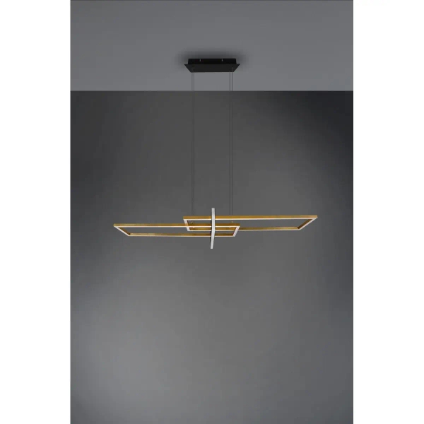 Wisząca lampa SALINAS 320310308 czarna złota LED 34W 3000K 150cm