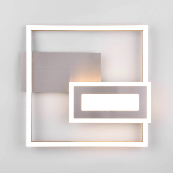 Geometryczna plafoniera Spiro R67862107 LED 22W 3000K do salonu nikiel