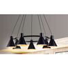Zwisowa lampa MORE 37-71170 industrialna metalowy okrąg ring czarny
