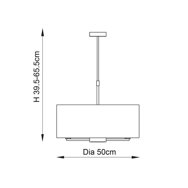 Materiałowa lampa wisząca Daley 60241 Endon abażur metal srebrny biały