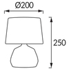 Stojąca LAMPA stołowa JAGODA 03292 Ideus abażurowa LAMPKA nocna do sypialni czarna