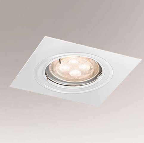 Wpuszczana LAMPA sufitowa OMURA 7308 Shilo podtynkowa OPRAWA kwadratowa metalowy wpust biały