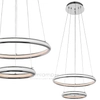 LAMPA wisząca VEN W-MD 9994/2 CR futurystyczna OPRAWA zwis LED 88W 3000K-6000K pierścienie rings chrom