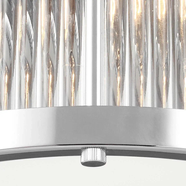 LAMPA sufitowa FE-PAULSON-F-S Elstead FEISS plafon OPRAWA metalowa okrągła IP44 polerowany chrom przezroczysta